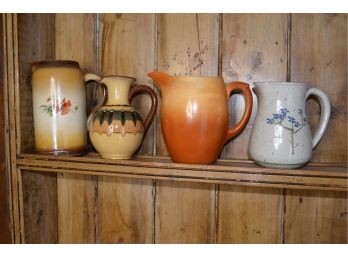 Four Assorted Pitcher Lot