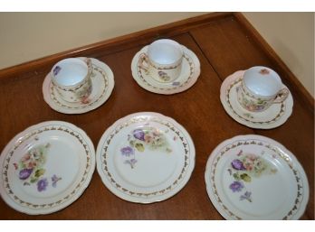 B.R.C Fidelio - Set Of Three Mugs Saucers & Plates