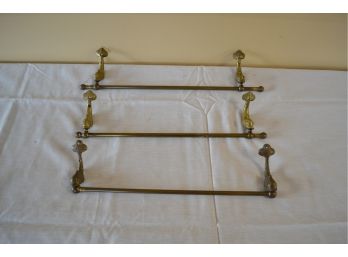 Set Of Three Dolphin Fish Towel Holders/ Display Rods