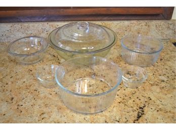 Six Assorted Pyrex Bowls