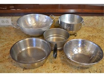 5 Stainless Steel Colanders