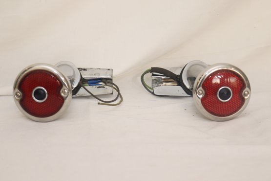 1933-36 Ford Blue Dot Tail Lights With Brackets (A-50)