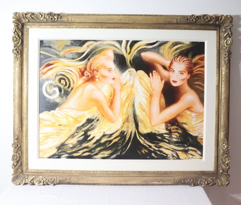 Framed Joanna Zjawinska 'Touch Of An Angel' Signed And Numbered  Print