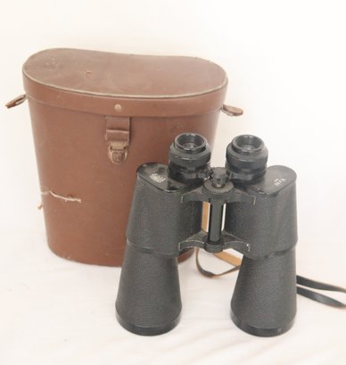 Vintage Steinheil Optics 16x60 Binoculars In Leather Case (C-43)
