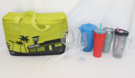 Some Summer Fun!  Cooler Bag, Plastic Wine Glasses And More (M-22)
