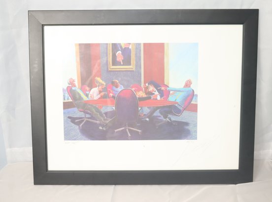 Framed 'Not Me' By Jeff Leedy Signed And Numbered (H-4)