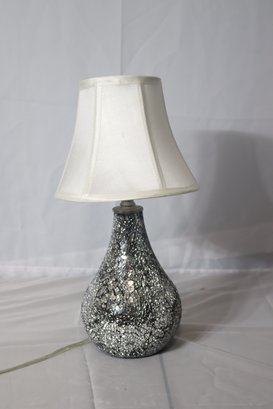 Mirrored Table Lamp W/ Shade