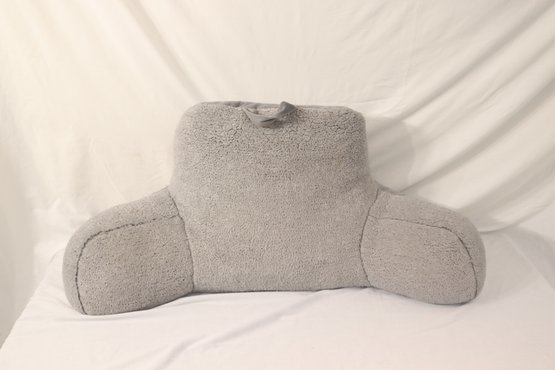 Grey Husband Reading Pillow In Bed Rest Chair