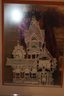 Vintage Greg Copeland Framed Graphic House On Mirror Background (T-7)