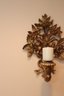 Gold Flower Candle Wall Sconce