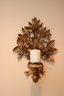 Gold Flower Candle Wall Sconce