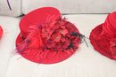 The Red Hats!  Elsie Massey, Swan Hat, Plaza Suite, Red Hat Society