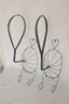 Pair Of Metal Wall Mounted  Hat Wig Stands