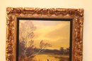 Original Framed Oil Painting Signed By R. Hirschel. (M-10)