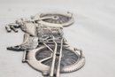 Vintage Pewter Indian Motorcycle With Key Hooks (D-23)