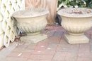 Pair Of Concrete Garden Urns Planters