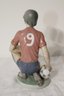 Vintage Retired Lladro 5200 Soccer Player Red Shirt (A-38)