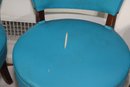 4 Vintage Blue Dining Chairs (A-48)
