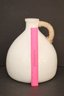 White Ceramic Jug Vase With Rope Handle (J-9)