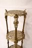 Vintage Pair Of Brass 3 Tiered Plant Stands (M-12)