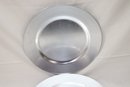 Silver Plastic Charger Plates