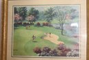 Framed & Matted Art Sarnoff Lithograph Print Out Of The Sandtrap (V-50)