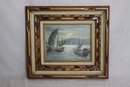 Vintage Framed Asiain Sailing Ships Painting (V-51)