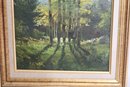 Vintage Framed Signed Forest Painting Brouer (V-54)