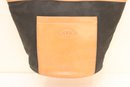 Tod's Tan Leather And Black Bucket Tote Handbag Purse (AH-4)