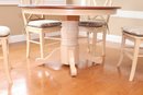 Round Kitchen Pedestal Table W/ 4 Chairs (C-1)