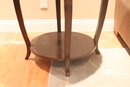 Round Wooden 2 Tier Side Table (C-8)