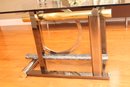 Kaizo Oto Design Institute Of America DIA Dining Table Geometric Chrome Brass Base