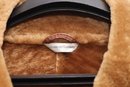 Autunno Collezione Shearling Deep Brown Suede Sheepskin Lined  Coat Sz. M (C-3)