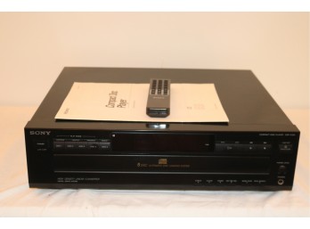 Sony 5 Disc CD Changer Automatic Loading System CDP-C325 With Remote & Manual