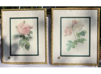 Pair Of The Bombay Private Collection Print Reproduction Of Pierre-Joseph Redoute Roses