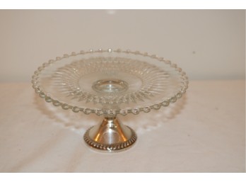 Vintage Duchin Creation Sterling Silver Dessert/cake Glass Stand