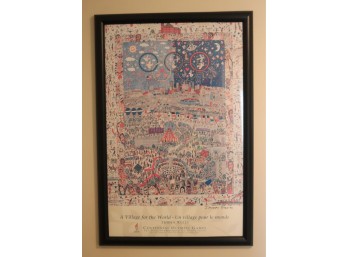 Hand Signed James Rizzi 1996 Centennial Olympic Games Framed Poster