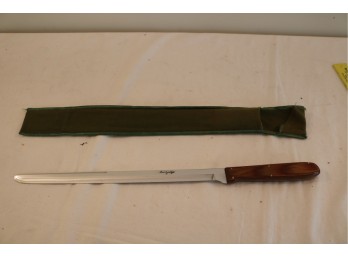 VINTAGE SHUR EDGE 18' CARVING/SLICING KNIFE, 6 PIN FULL TANG EXCELLENT STEEL