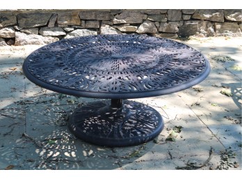 Cast Aluminum Round Patio Low Coffee Table