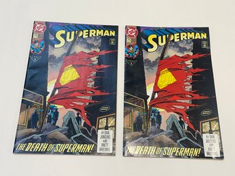 2 Issues Of DC Comics Superman #75 Jan 93 The Death Of Superman (O-4)