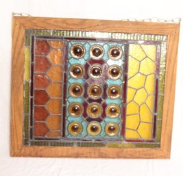 Vintage Stained Glass Panel Window (O-21)
