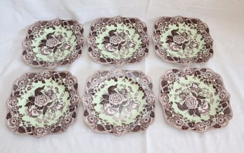 SET OF 6 SPODE ARCHIVE COLLECTION BRITISH FLOWER POPPY