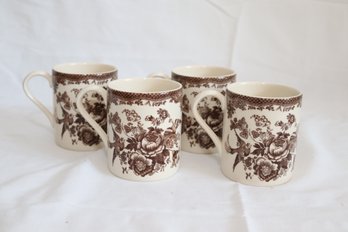 4 SPODE GARDEN COLLECTION Coffee Cups
