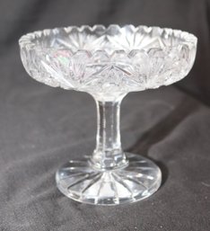 Vintage Pedestal Glass Candy/ Nut Bowl (T-50)