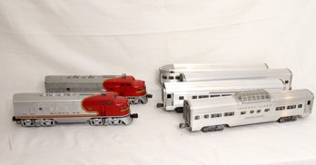 LIONEL O Gauge 2190W SANTA FE DIESEL PASSENGER Train Car SET (N-6)