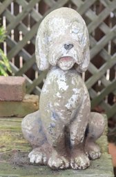 Vintage Cement Dog Lawn Garden Statue