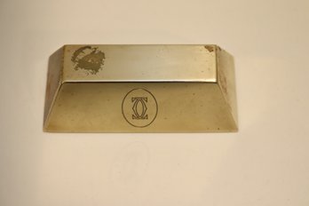 Vintage Cartier 'gold' Bar Brass Paperweight  (M-44)