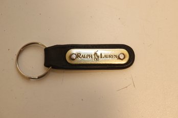1990's Ralph Lauren Leather And Brass Keychain (M-45)