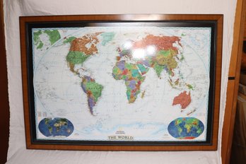 Framed National Geographic World Map