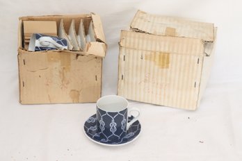2 Sets Vintage TASTE SETTER SIGMA Cup & Saucer EYELET (A-45)
